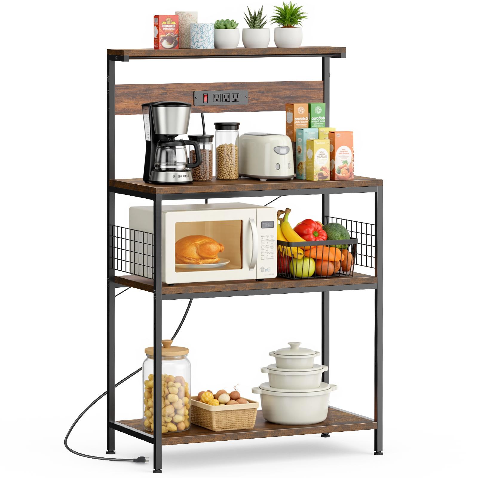 Kitchen Appliances Outlet - رف تخزين للمطبخ بأربعة مستويات مع