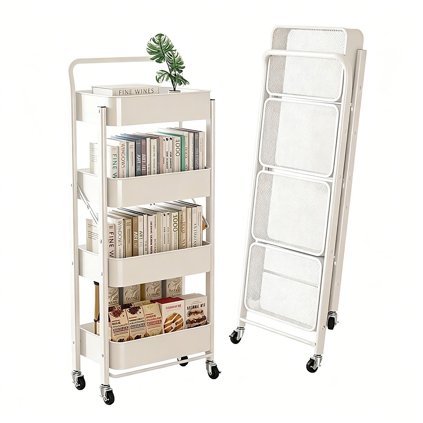 عربة مطبخ قابلة للطي بأربع طبق - مراجعة Kitchen Appliances In White وسعره