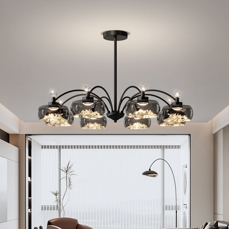 زجاج حديث Led الثريا لغرفة الم - مراجعة Kitchen Appliances Table وسعره